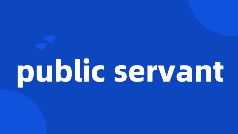 public servant