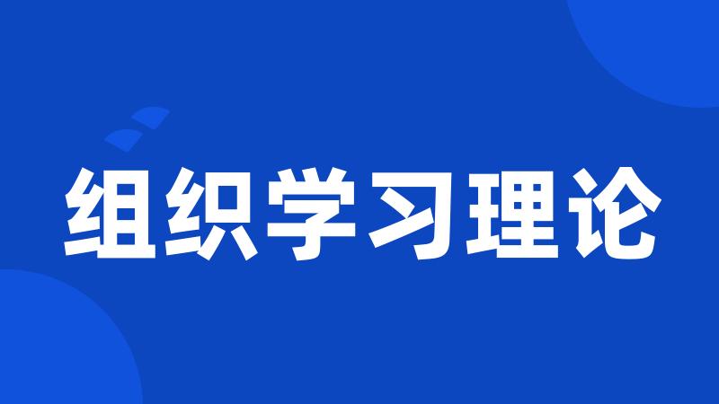 组织学习理论