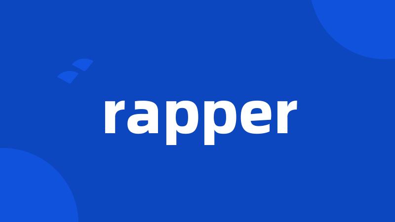 rapper