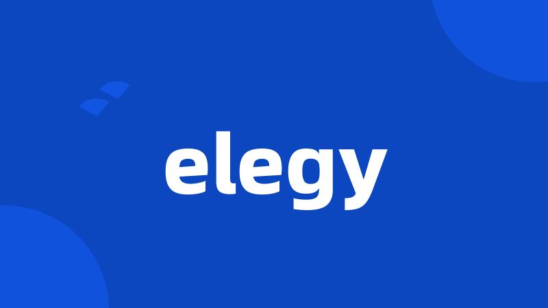 elegy