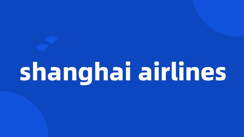 shanghai airlines