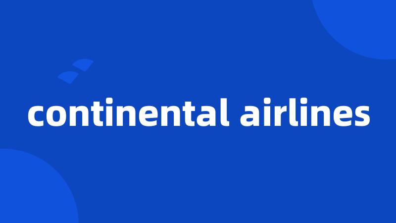 continental airlines