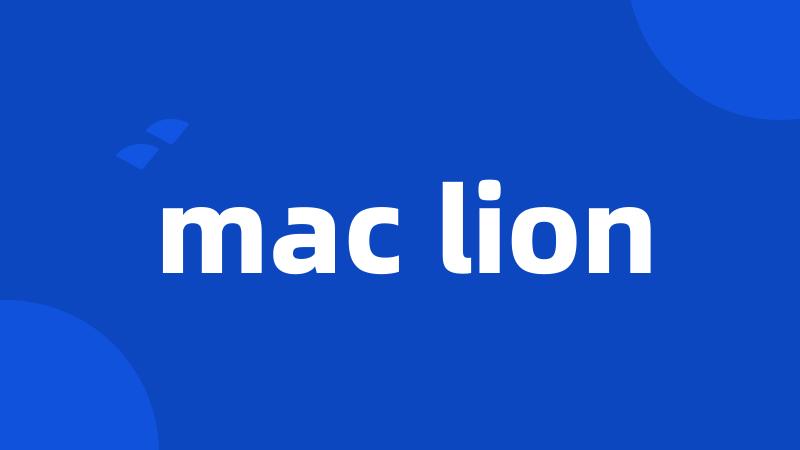 mac lion