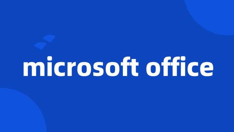 microsoft office