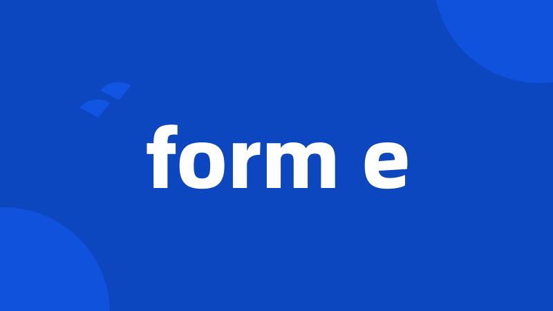 form e