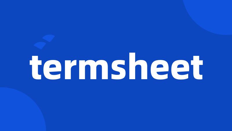 termsheet