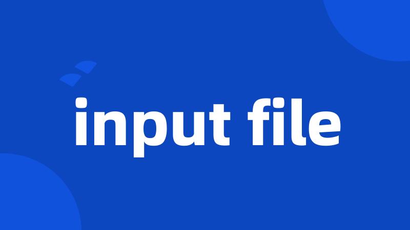 input file