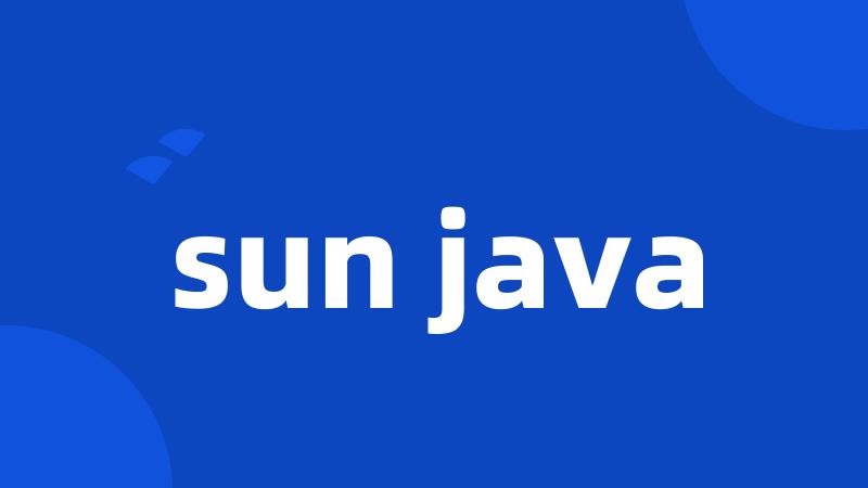 sun java