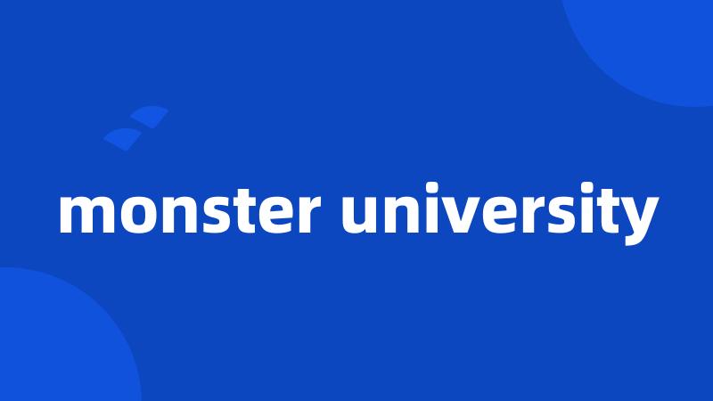 monster university