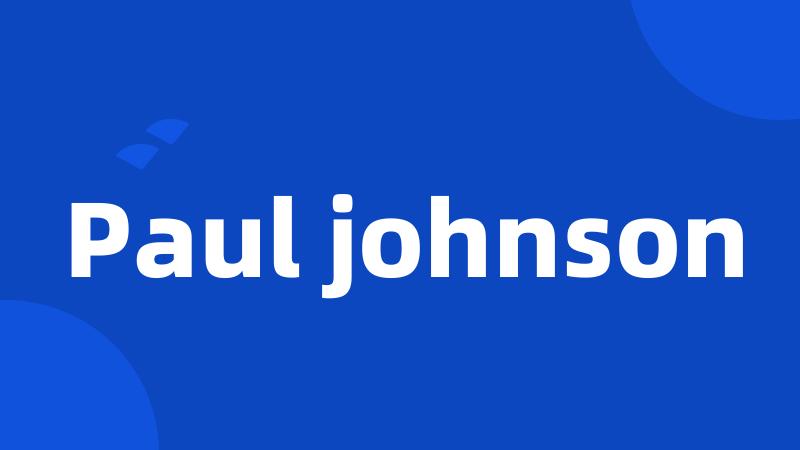 Paul johnson