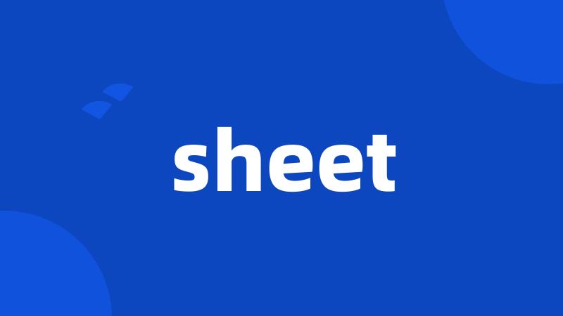 sheet