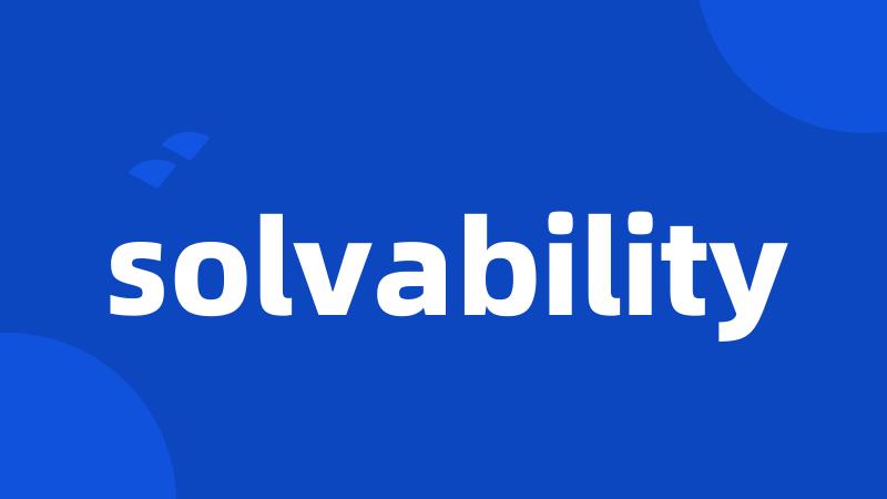 solvability