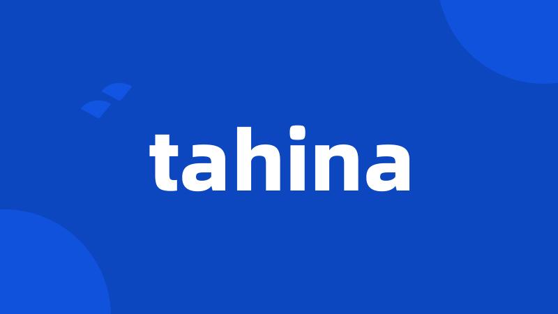 tahina