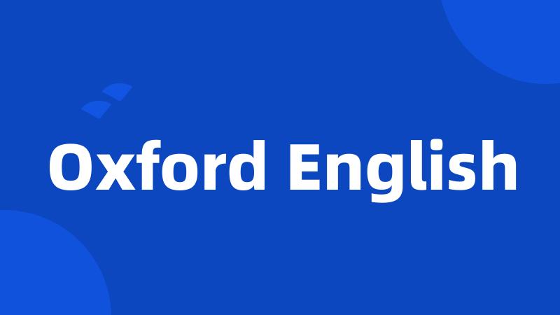 Oxford English