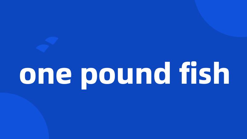 one pound fish