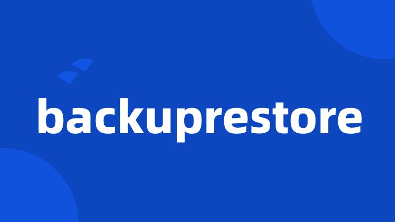 backuprestore