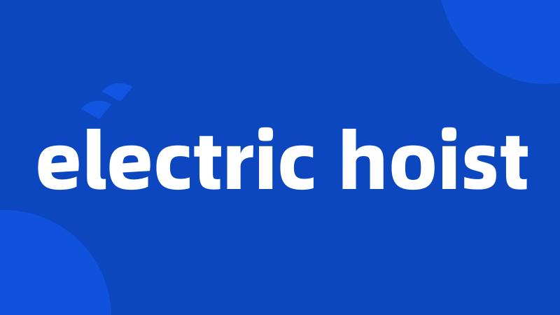 electric hoist