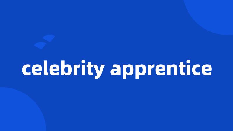 celebrity apprentice