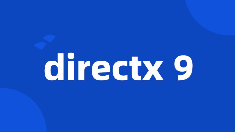 directx 9