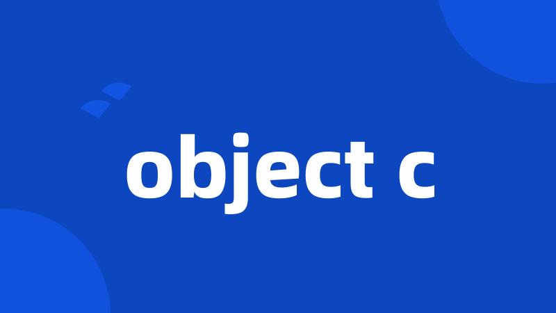 object c