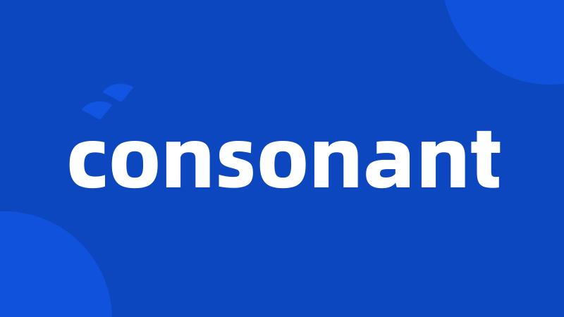 consonant