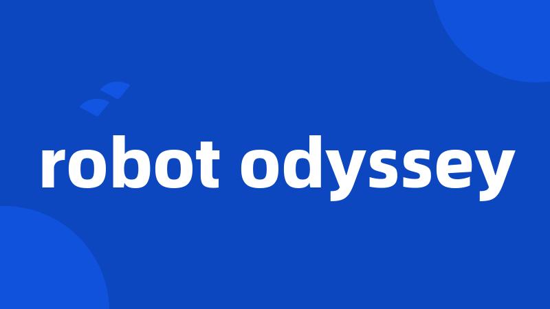 robot odyssey