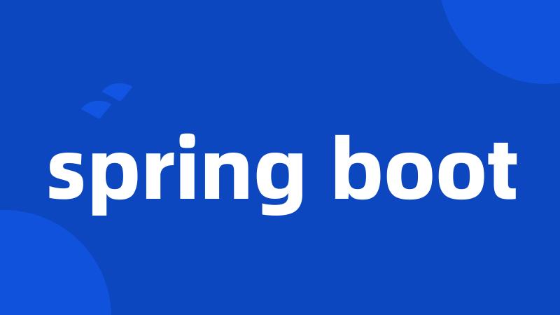 spring boot