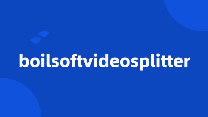 boilsoftvideosplitter