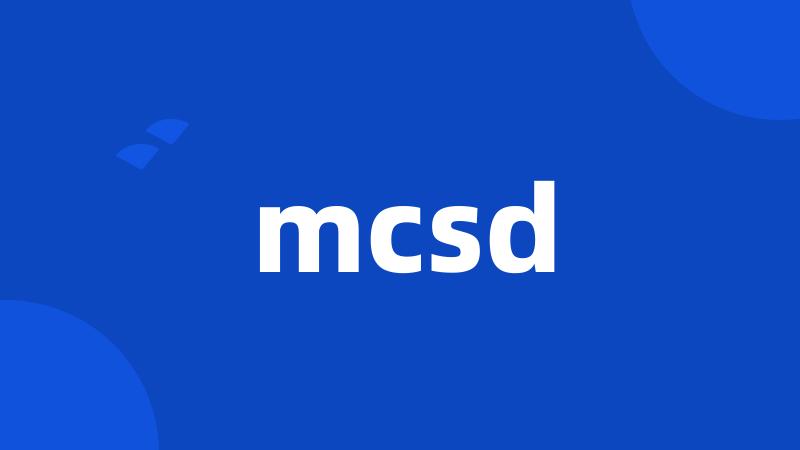 mcsd