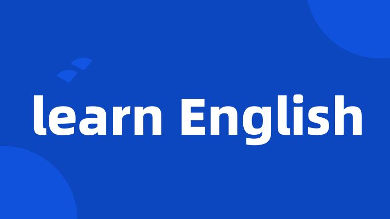 learn English