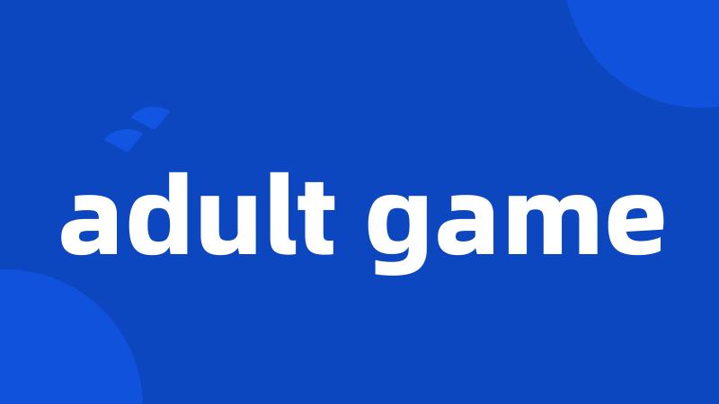 adult game