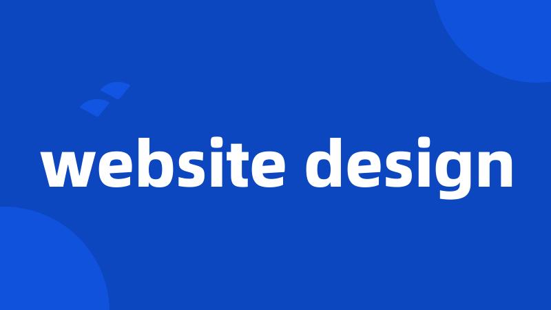 website design