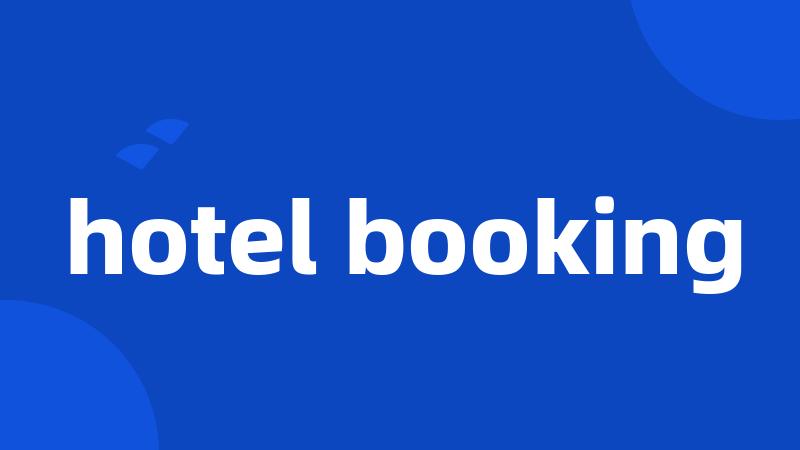 hotel booking