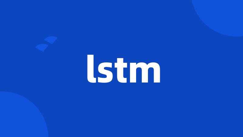 lstm