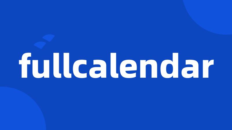 fullcalendar