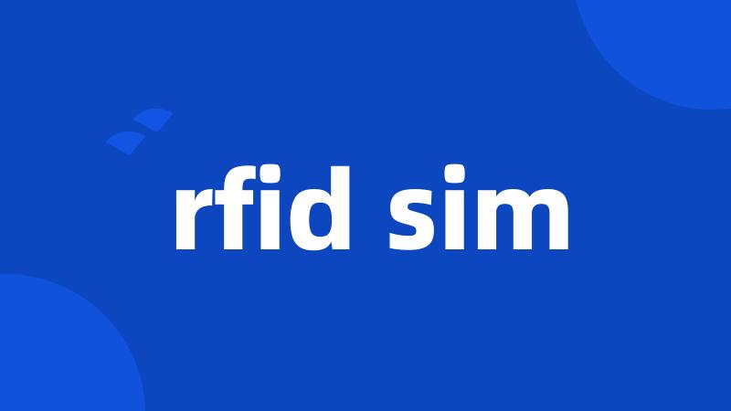 rfid sim