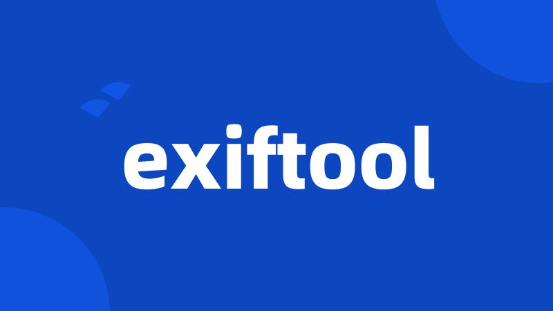 exiftool