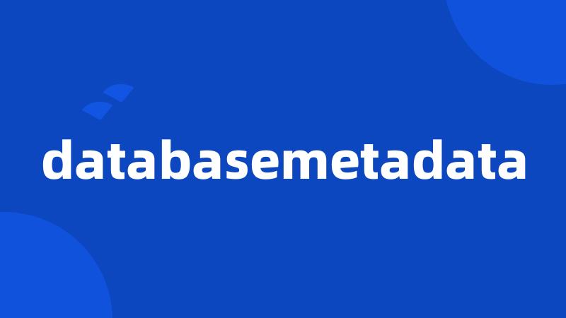 databasemetadata