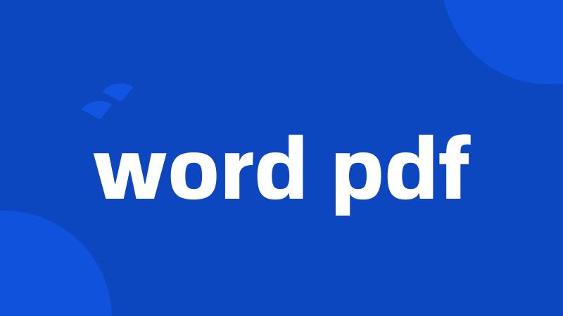 word pdf