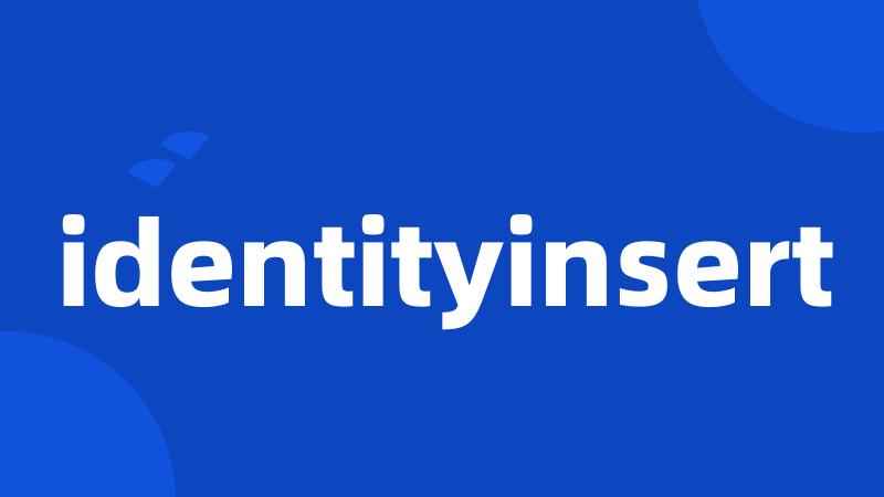 identityinsert