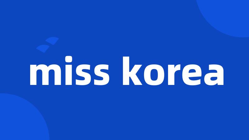 miss korea