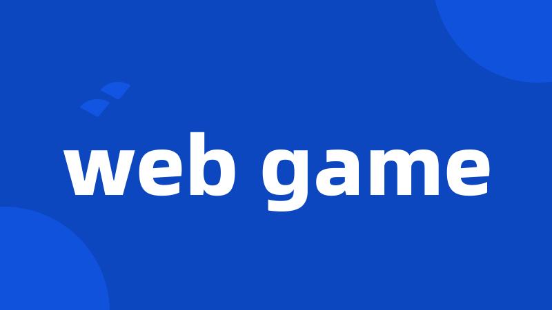 web game