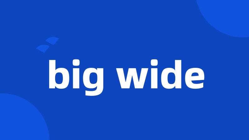 big wide