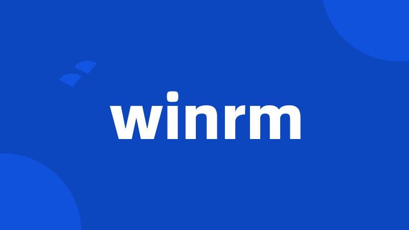 winrm