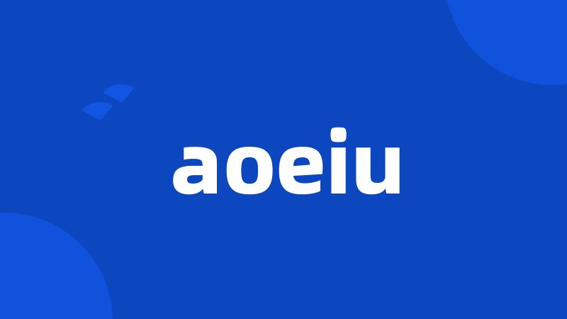 aoeiu