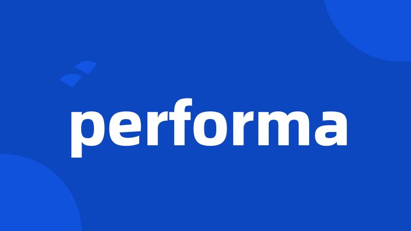 performa