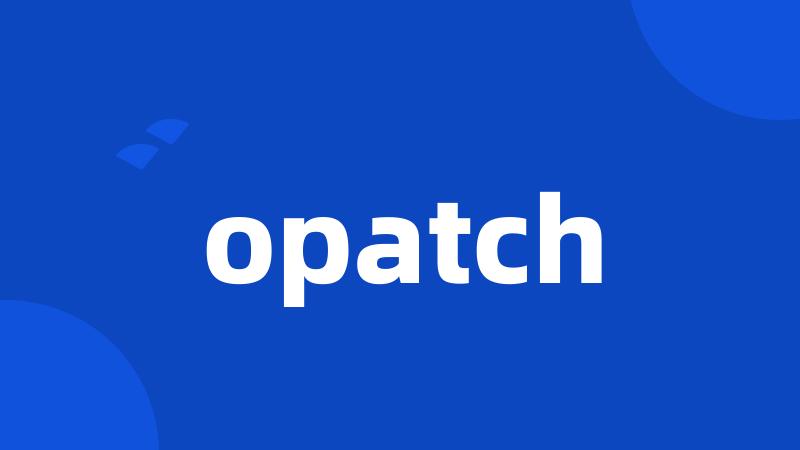 opatch