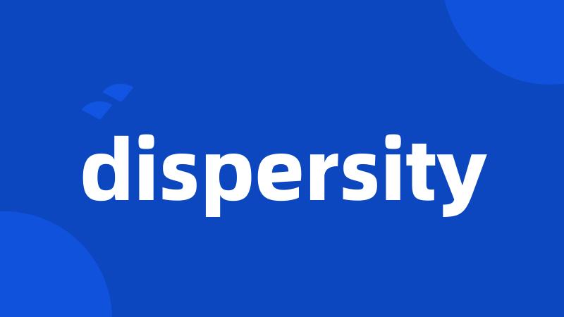 dispersity