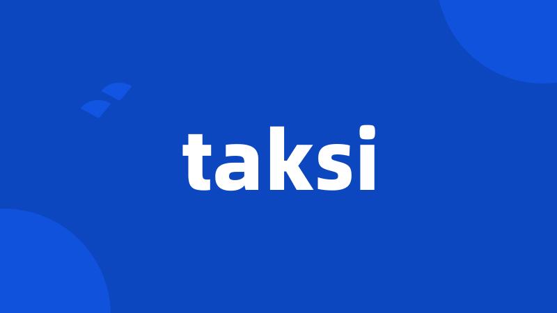 taksi