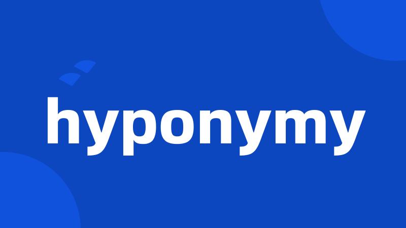 hyponymy